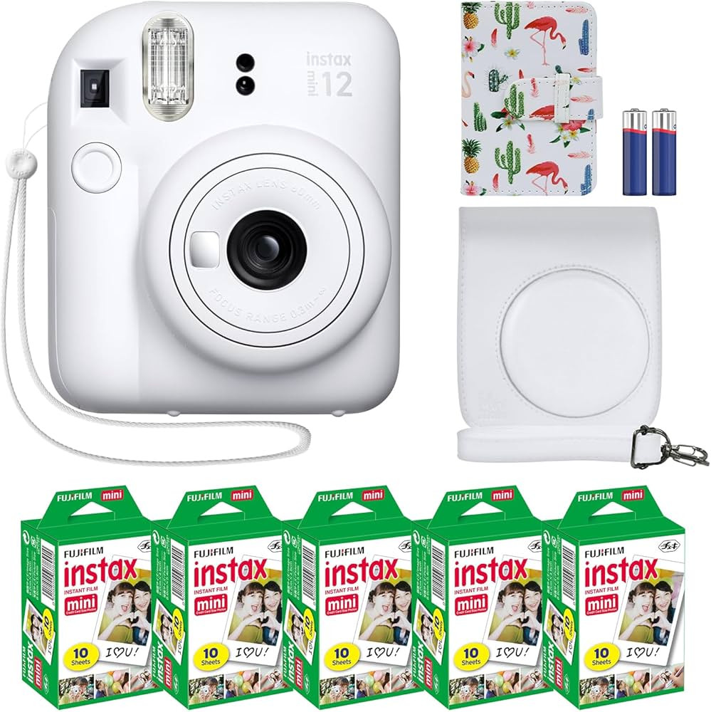 Fujifilm Instax Mini 12 Instant Camera + MiniMate Accessory Bundle & Compatible Custom Case + Fuj... | Amazon (US)