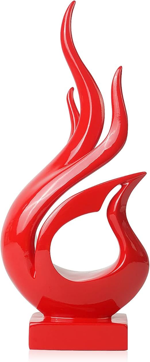 Dreamseden Abstract Fire Sculpture, Resin Art Table Decoration Ornaments Modern Home Decor Accent... | Amazon (US)