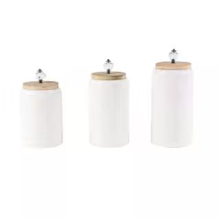 White Metal Farmhouse Decorative Jar Set with Clear Handles | Michaels | Michaels Stores