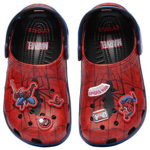 Boys Preschool Crocs Crocs Classic Clogs Spider-Man - Boys' Preschool Shoe Red/Blue Size 03.0 | Kids Foot Locker (US)
