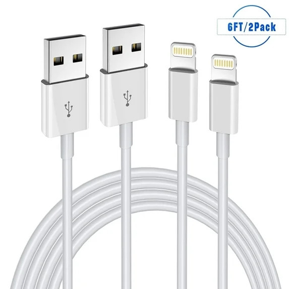 APFEN iPhone Charger Cable [MFi Certified] 2Pack 6FT Compatible Apple Fast Charging Cord (White) | Walmart (US)