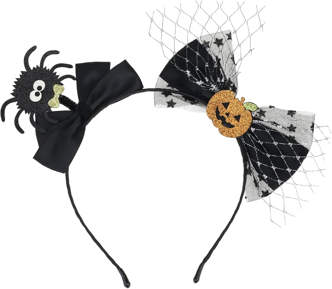 Auerllcy Halloween Headwear, Spiders/Pumpkin/Antlers Headbands, Cosplay Party Costume Accessories... | Amazon (US)