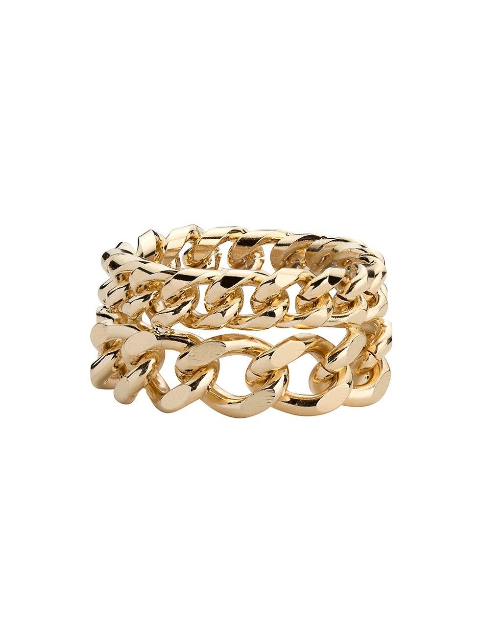 JENNIFER FISHER Dean 10K-Gold-Plated Double-Band Ring | Saks Fifth Avenue