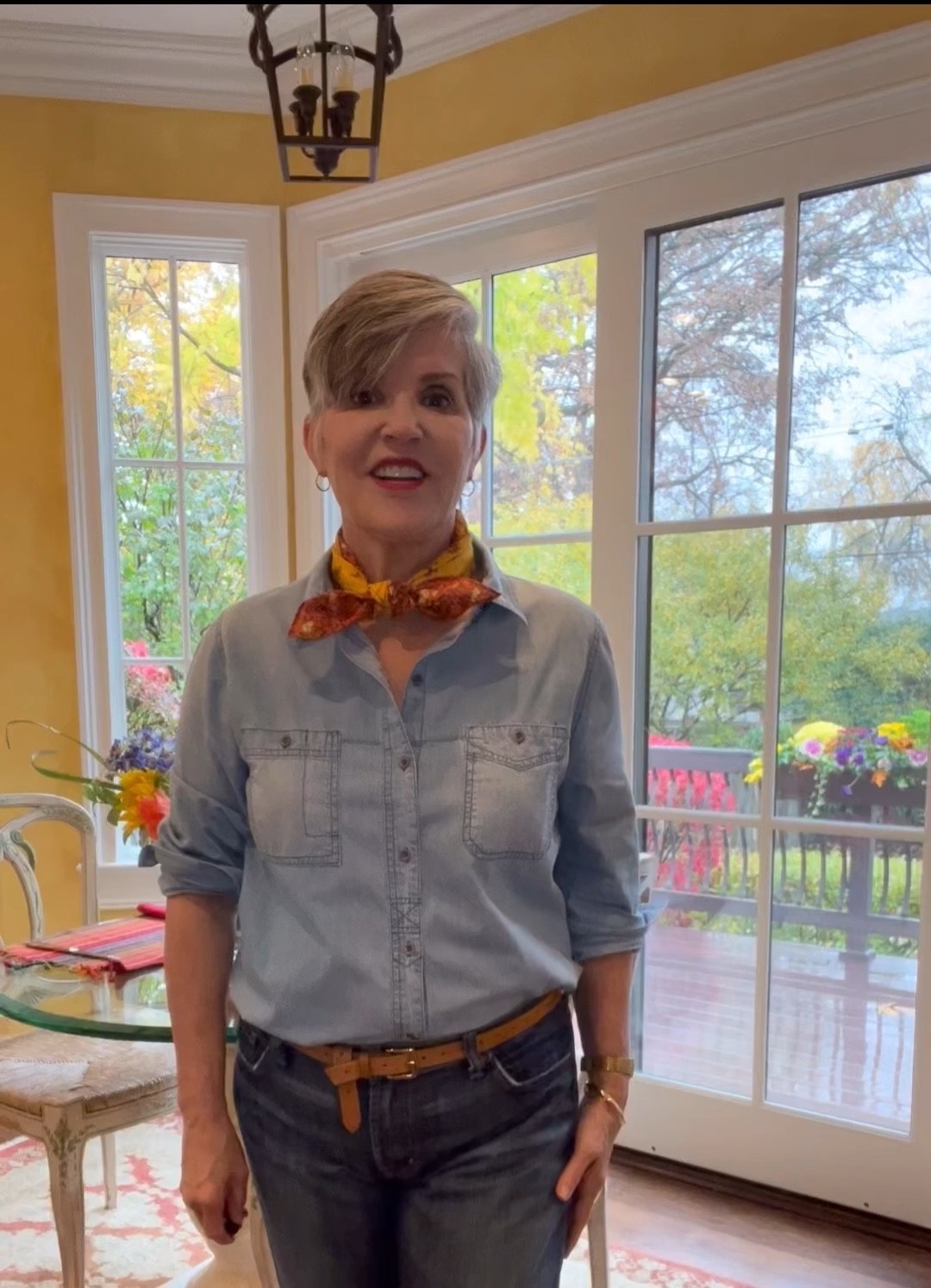 Thanksgiving look/ Talbots denim shirt (s)/jeans/ Talbots yellow print scarf/Mustard belt/ Birdies leopard 🐆 flats (8)

#LTKSeasonal #LTKunder50 #LTKstyletip
