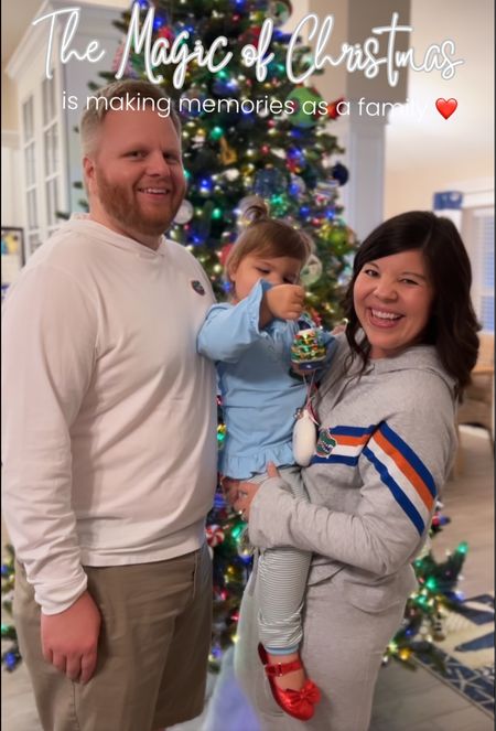 This may be Eliza's 3rd Christmas, but something about the magic at this age feels like it's her first one! 🎅🏼🎄🎁

I've been keeping a list in my phone all year of the traditions I want to start, and memories I'd like to make; one of the top ones is passed down from my family- adding a new ornament to our tree each year to signify something that happened or you love as a family. 

Since our family is a huge fan of the Florida Gators, it only made sense to add some special ornaments for our boys! @Belk had everything we needed with precious ornaments from Magnolia Lane and the NCAA, and Rob and I were even able to grab new Gator gear from Vineyard Vines and Concept Sports. 

If you have a sports fanatic on your list then Belk is your one stop shop! It was so fun creating these special memories with my crew! What is one tradition you have each year with your family? 

#BelkTheHalls #sponsored #belkambassador

#LTKSeasonal #LTKHoliday #LTKGiftGuide