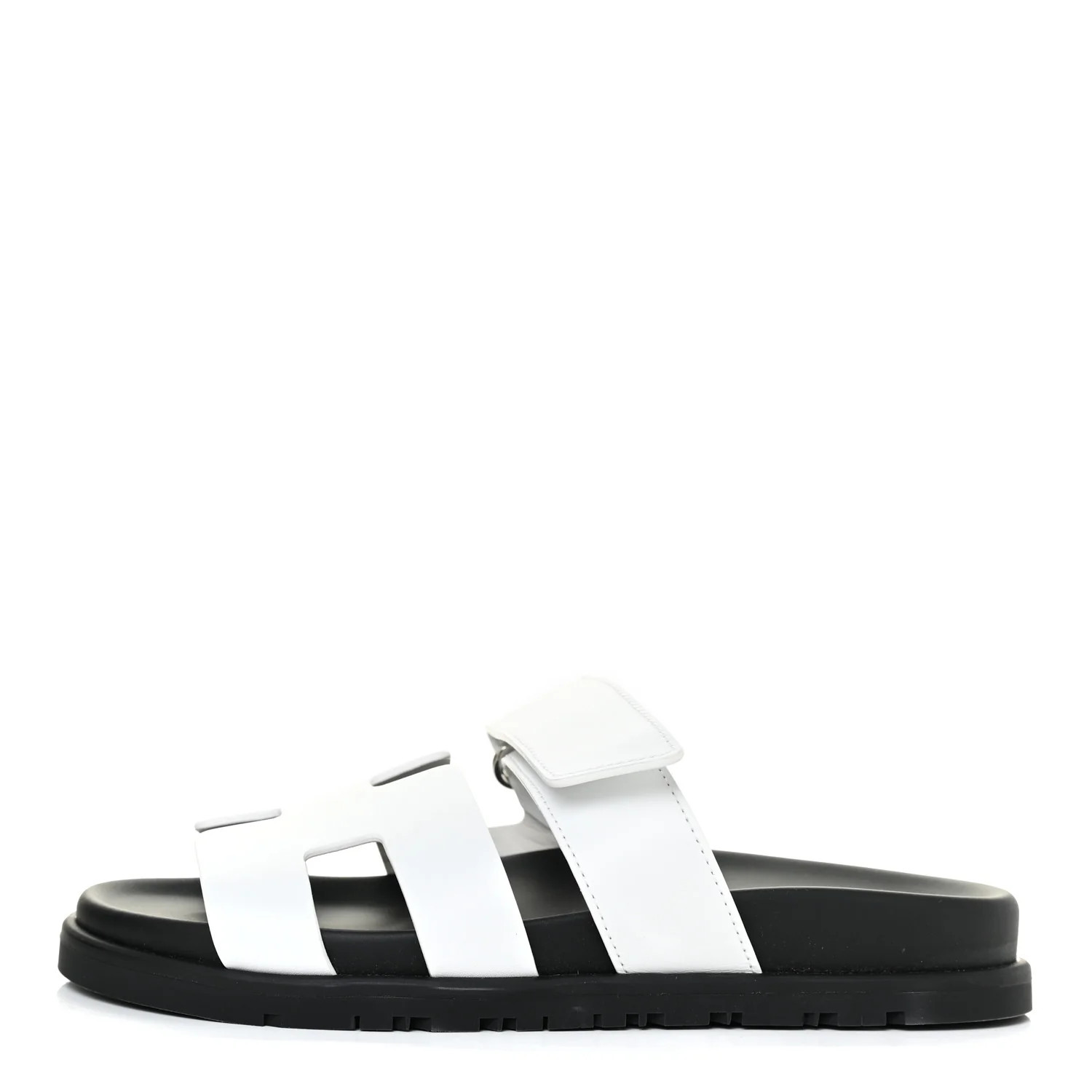 HERMES Calfskin Womens Chypre Sandals 35.5 White | FASHIONPHILE | FASHIONPHILE (US)