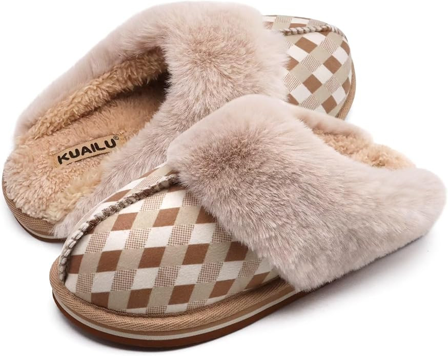 KuaiLu Chausson Femme Hiver Peluche Fourrure Chaud Pantoufles Mouton Retourné Doublure Charentai... | Amazon (FR)