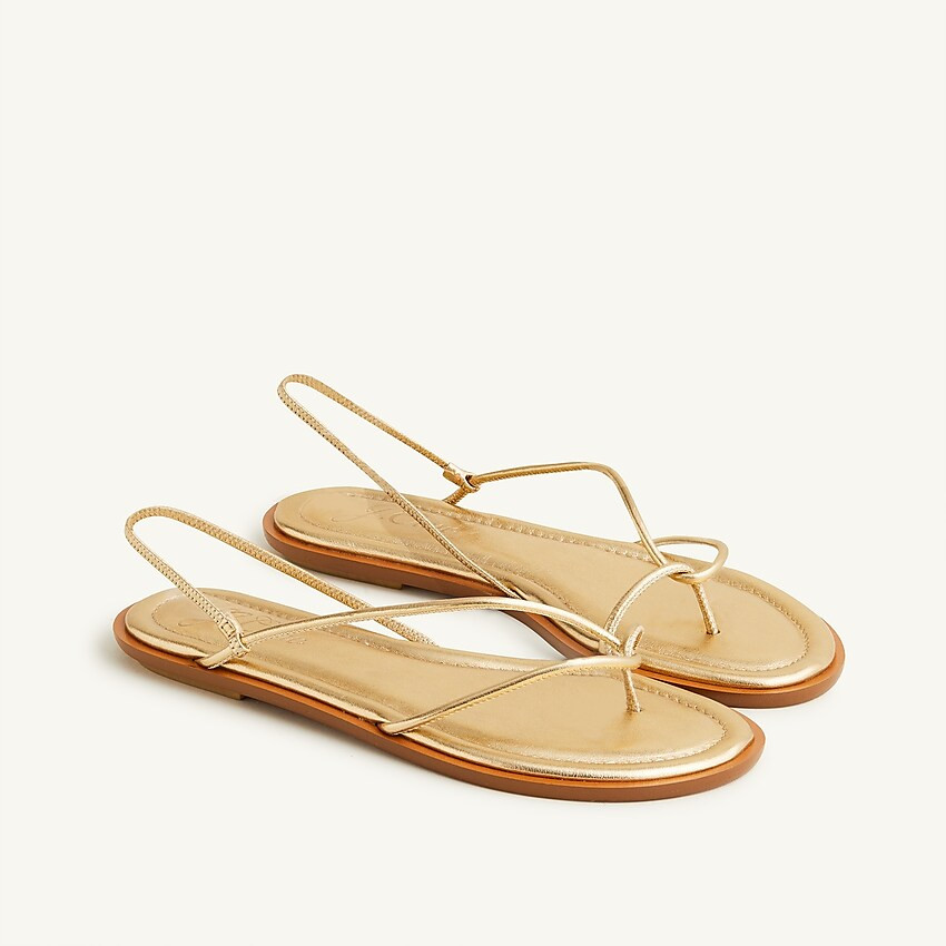 Sorrento strappy sandals in metallic leather | J. Crew US