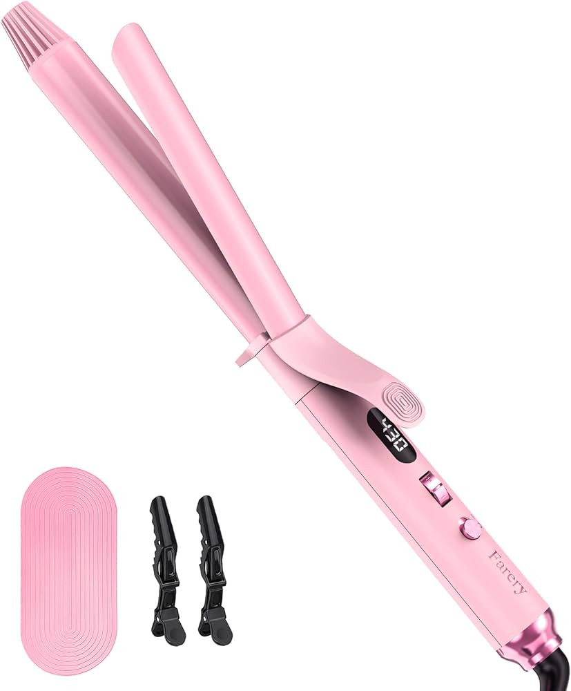 FARERY Long Barrel Curling Iron 1 Inch, Extra Long Curling Iron for Thin Hair, Infused Argan Oil ... | Amazon (US)