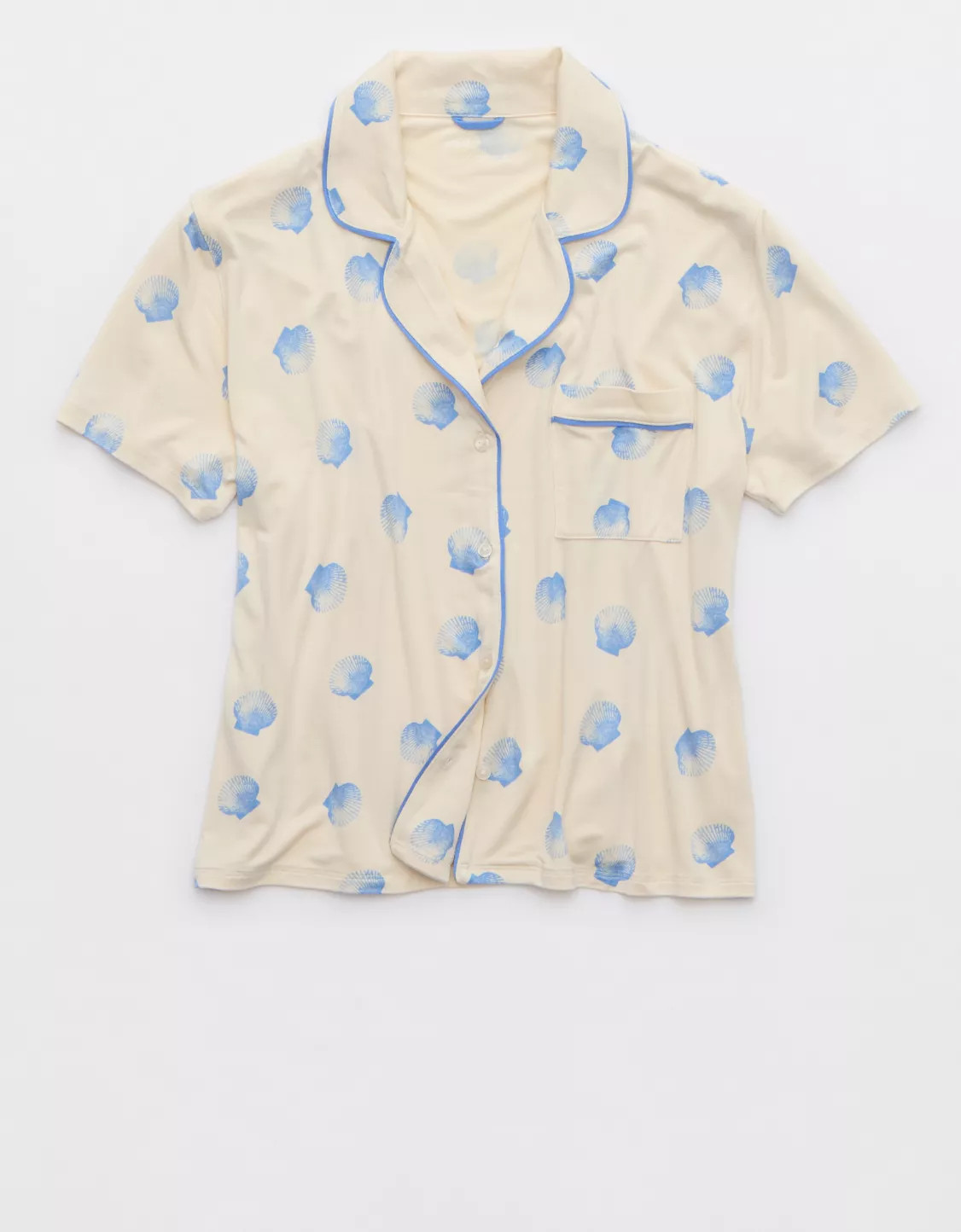 Aerie Real Soft® Short Sleeve Pajama Shirt | American Eagle Outfitters (US & CA)