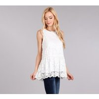 High Neck Lace Top  SL  Womens clothing, spring, summer, tank, cute, party, work, clothes, modest, sleeveless, white, red, comfortable | Etsy (US)