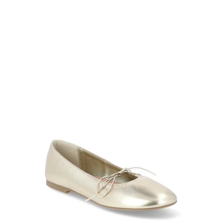 No Boundaries Women's Bow Mary Jane Ballet Flats | Walmart (US)