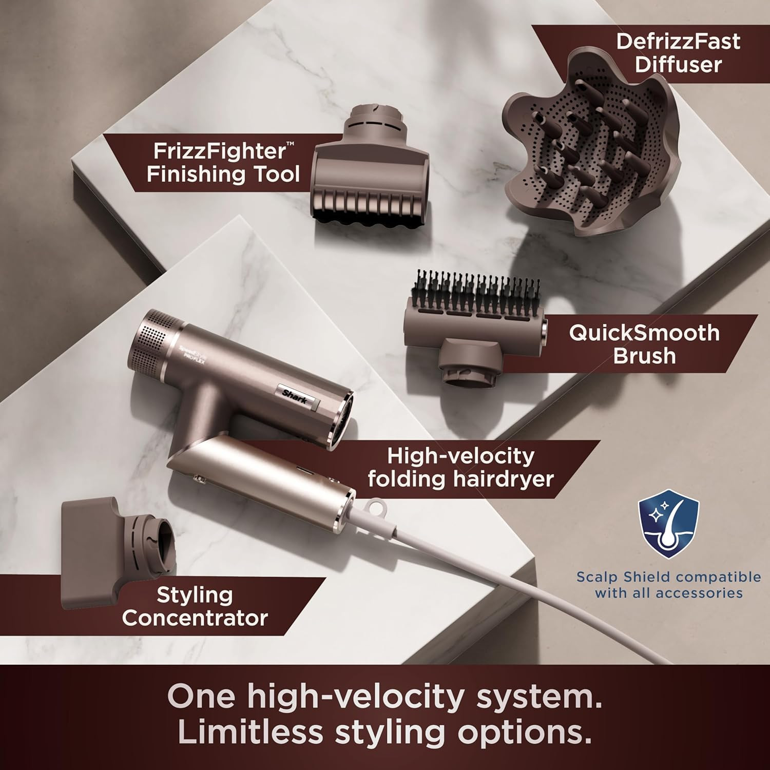 Shark SpeedStyle Pro Flex Professional Performance High-Velocity Hair Dryer System with Scalp Shi... | Amazon (US)