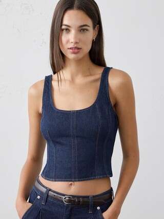 Denim Corset Top | Banana Republic Factory