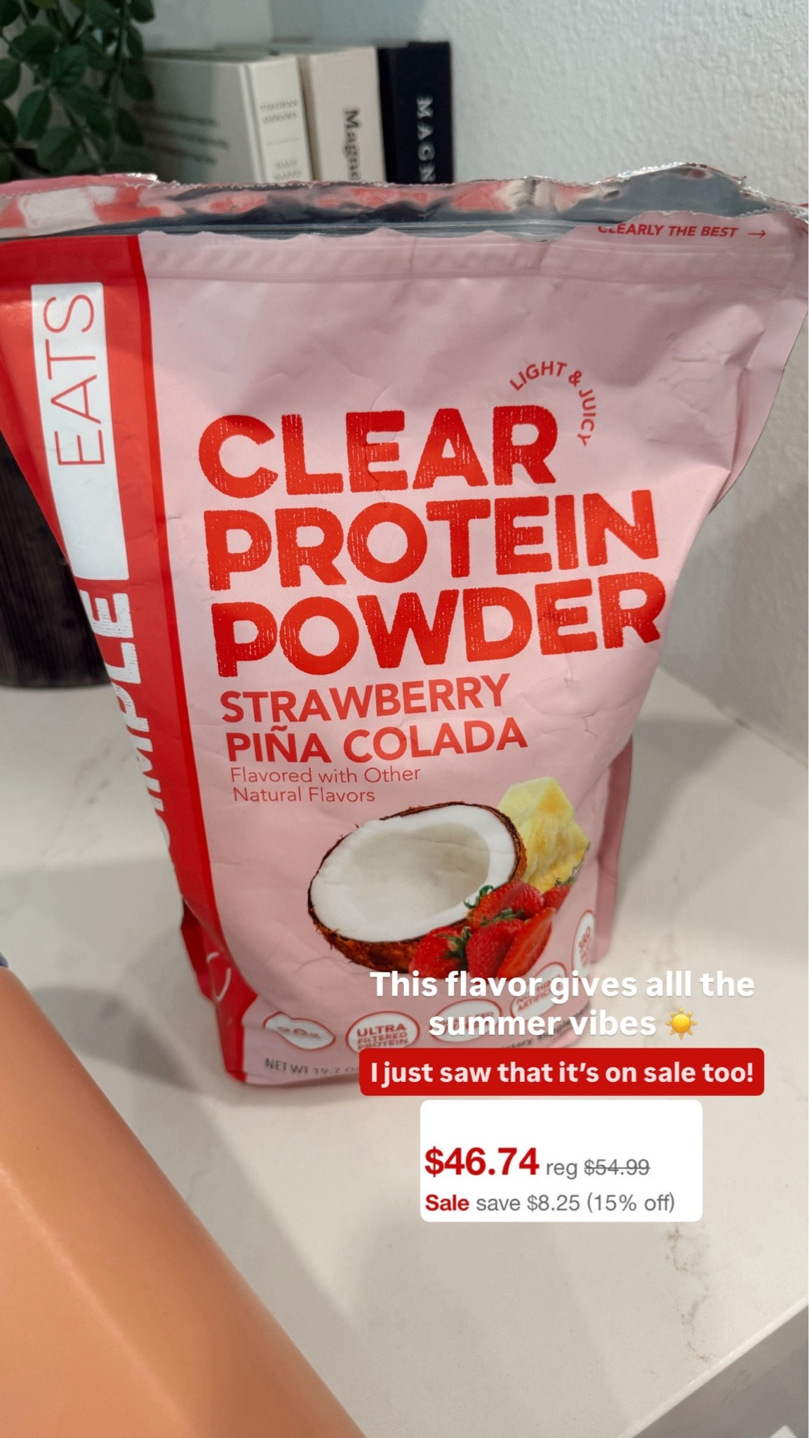 One of my favorite ways to get protein in! And this flavor for summer!!🤏🏼☀️