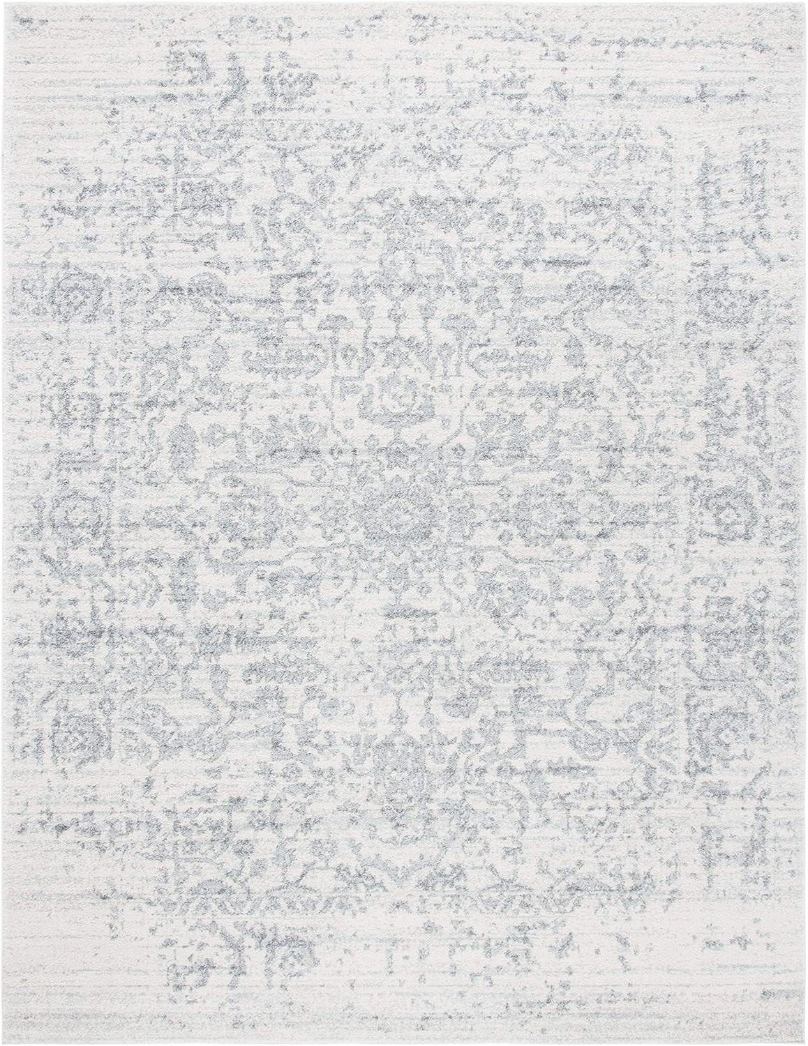 SAFAVIEH Madison Collection 8' x 10' Silver / Ivory MAD603G Oriental Snowflake Medallion Distress... | Amazon (US)