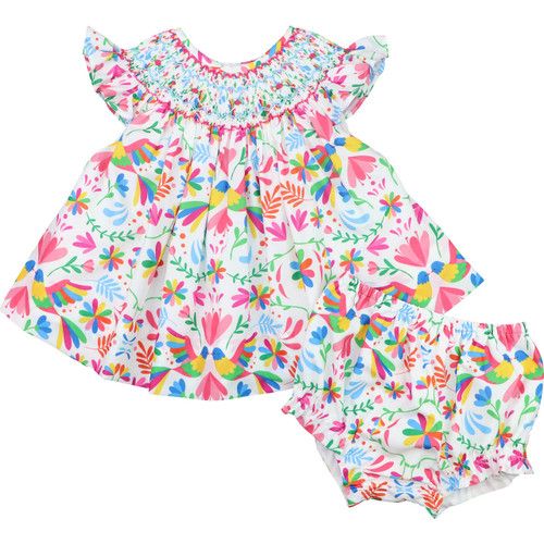 Multicolored Smocked Fiesta Diaper Set - Shipping Early April | Cecil and Lou