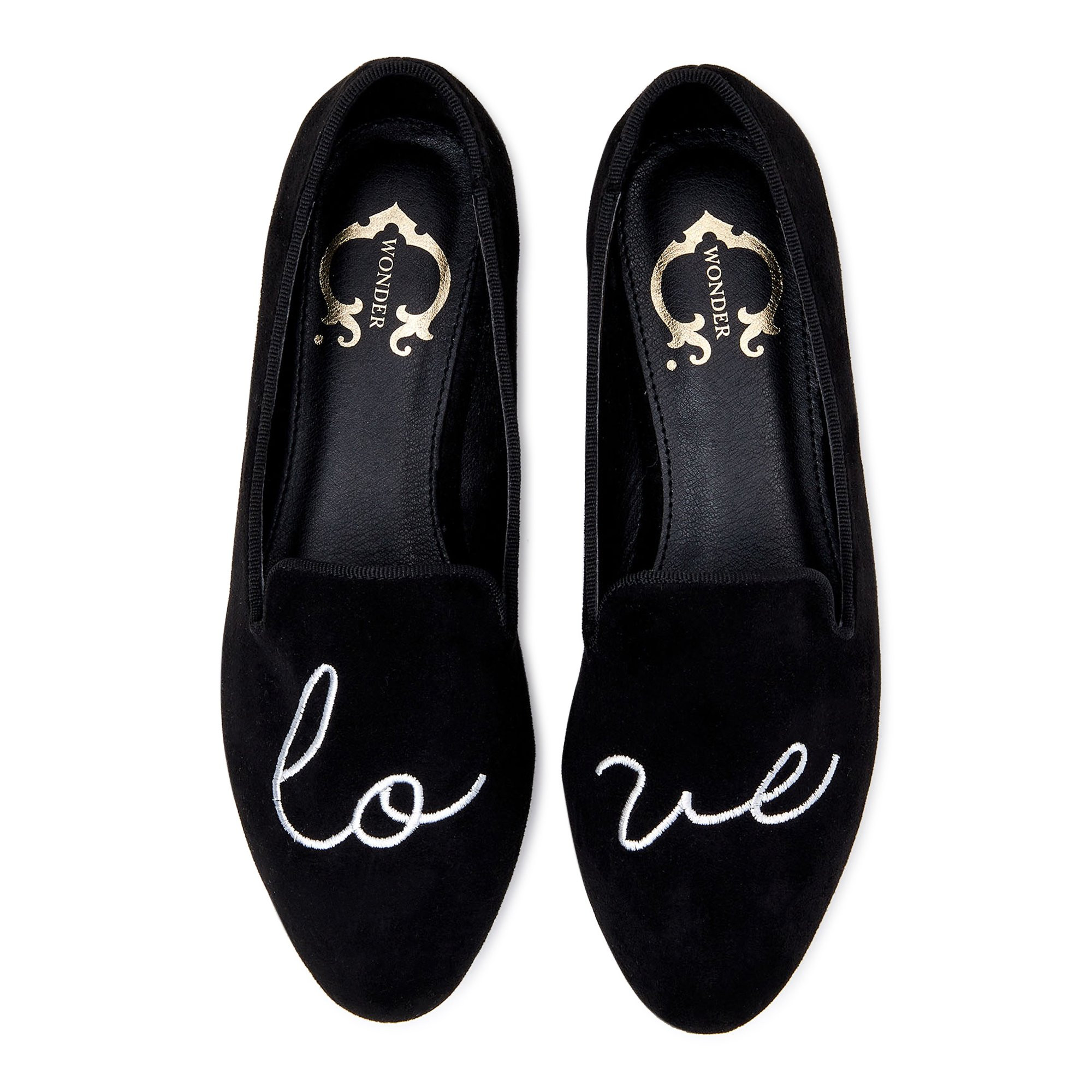 C. Wonder Women's Bee Embroidered Smoking Flats | Walmart (US)