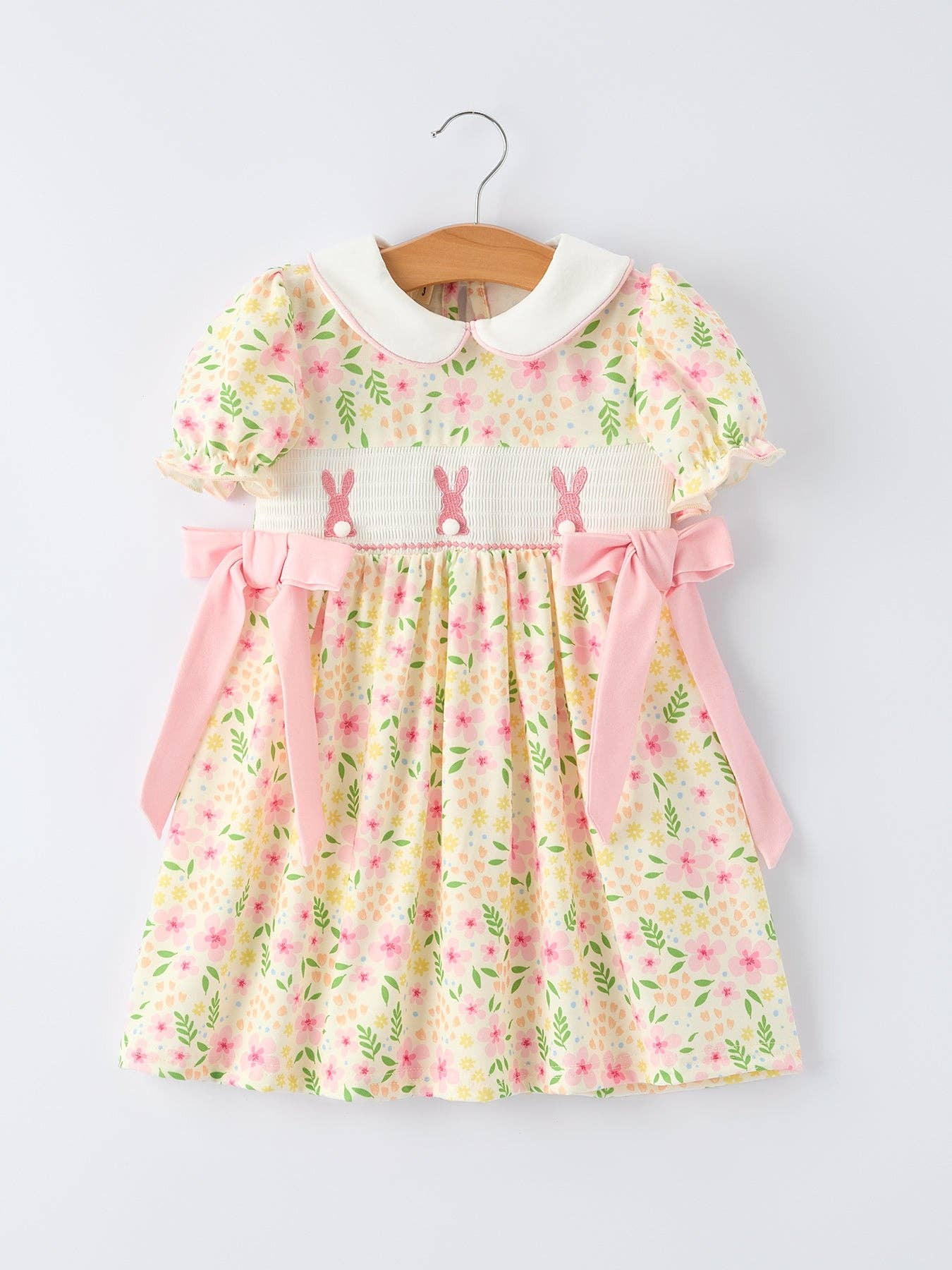 Easter Bunny Embroidery Smocking Cute Baby Girls Dress: 4 | Persnickety