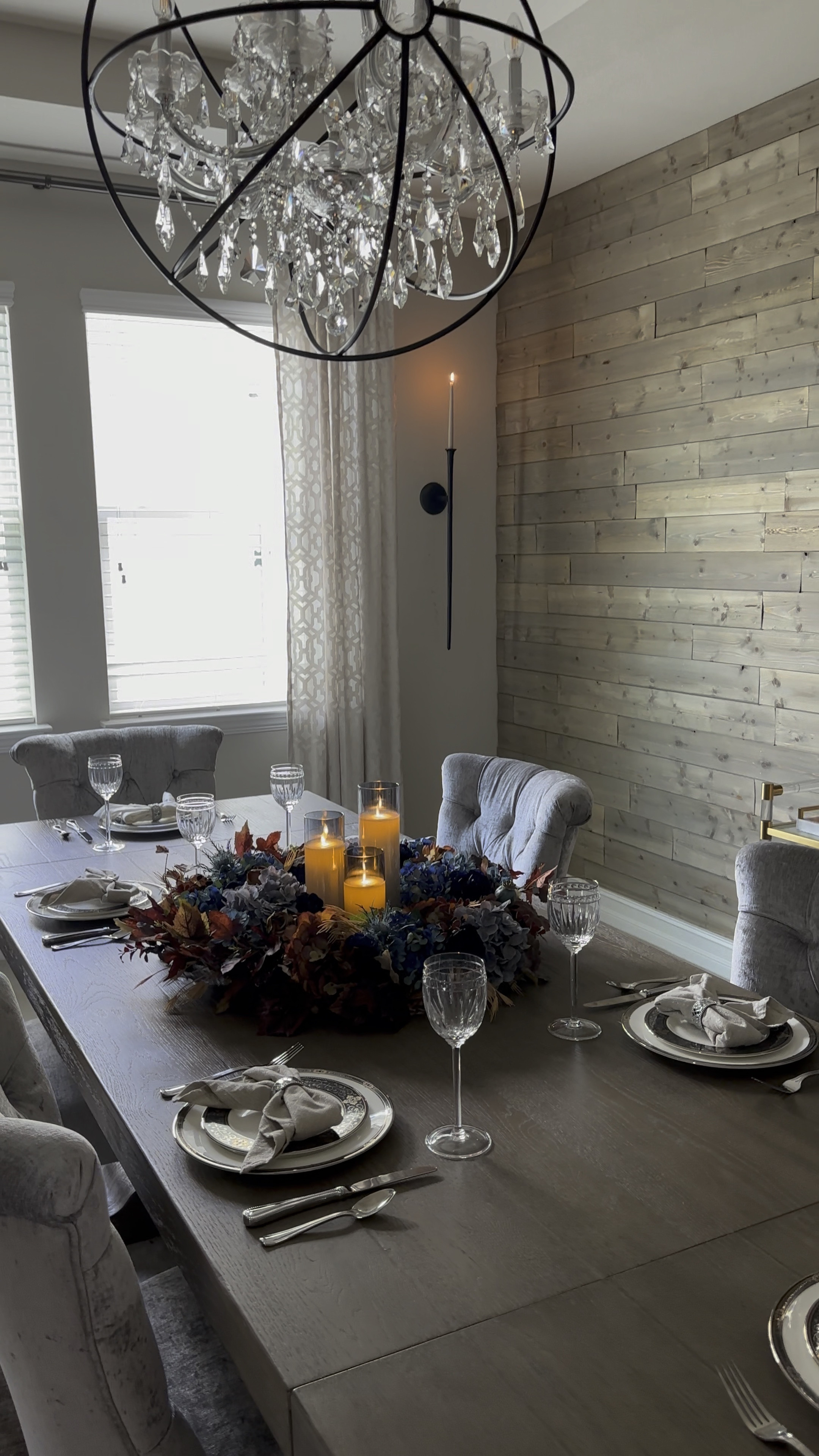 Use a gorgeous wreath as a centerpiece for your fall tablescape. I love the colors of this Vintage Blue Hydrangea with Brown Roses & Wildflowers Fall Front Door Estate Wreath. I love them paired with Moving Flameless LED Smokey Glass Pillar Candles with Remote- Set of 3. All from @darbycreek #ad

Darby Creek trading, fall wreath, fall centerpiece, LED flameless candles 

#LTKSeasonal #LTKhome