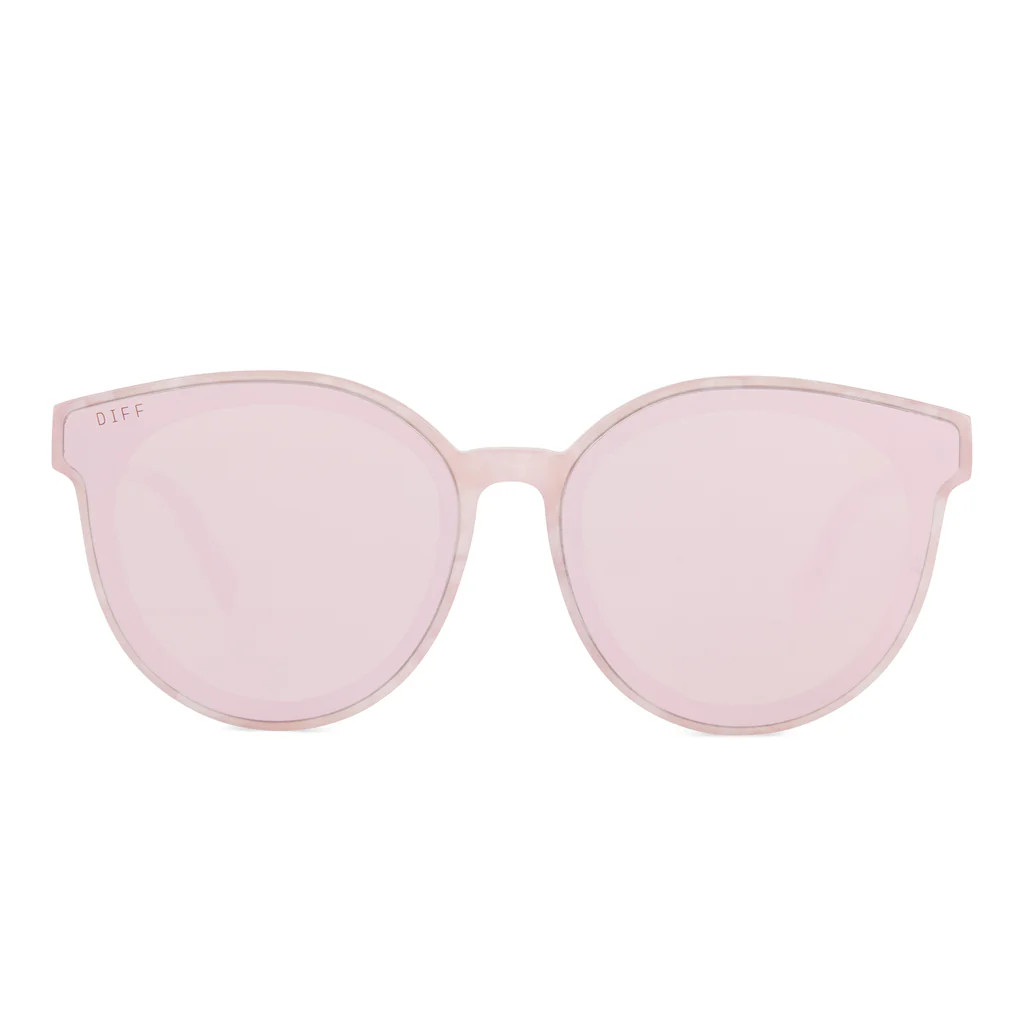 GEMMA - GEO PINK + CHERRY BLOSSOM MIRROR SUNGLASSES | DIFF Eyewear