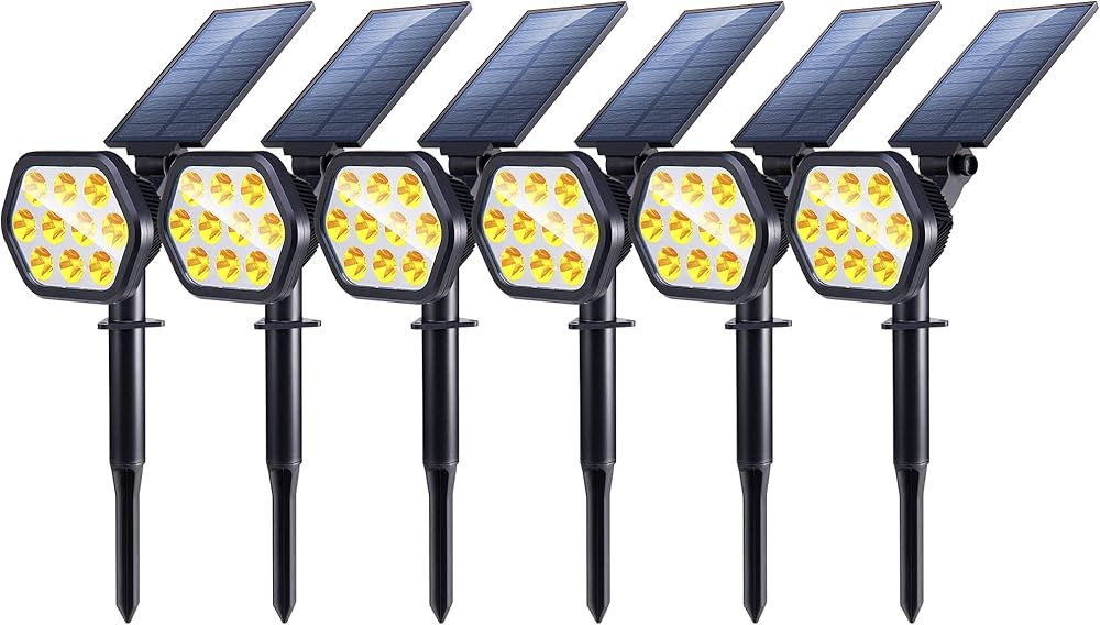 Nekteck Solar Lights Outdoor,10 LED Landscape Spotlights Powered Wall Lights 2-in-1 Wireless Adju... | Amazon (US)