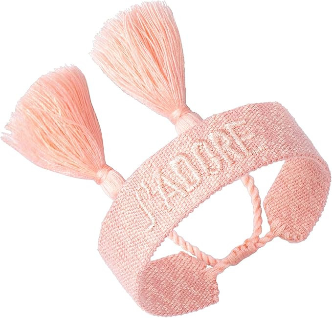 Knitted Word Adjustable Bracelets for Women Girls Woven Friendship Wrap Bracelets | Amazon (US)