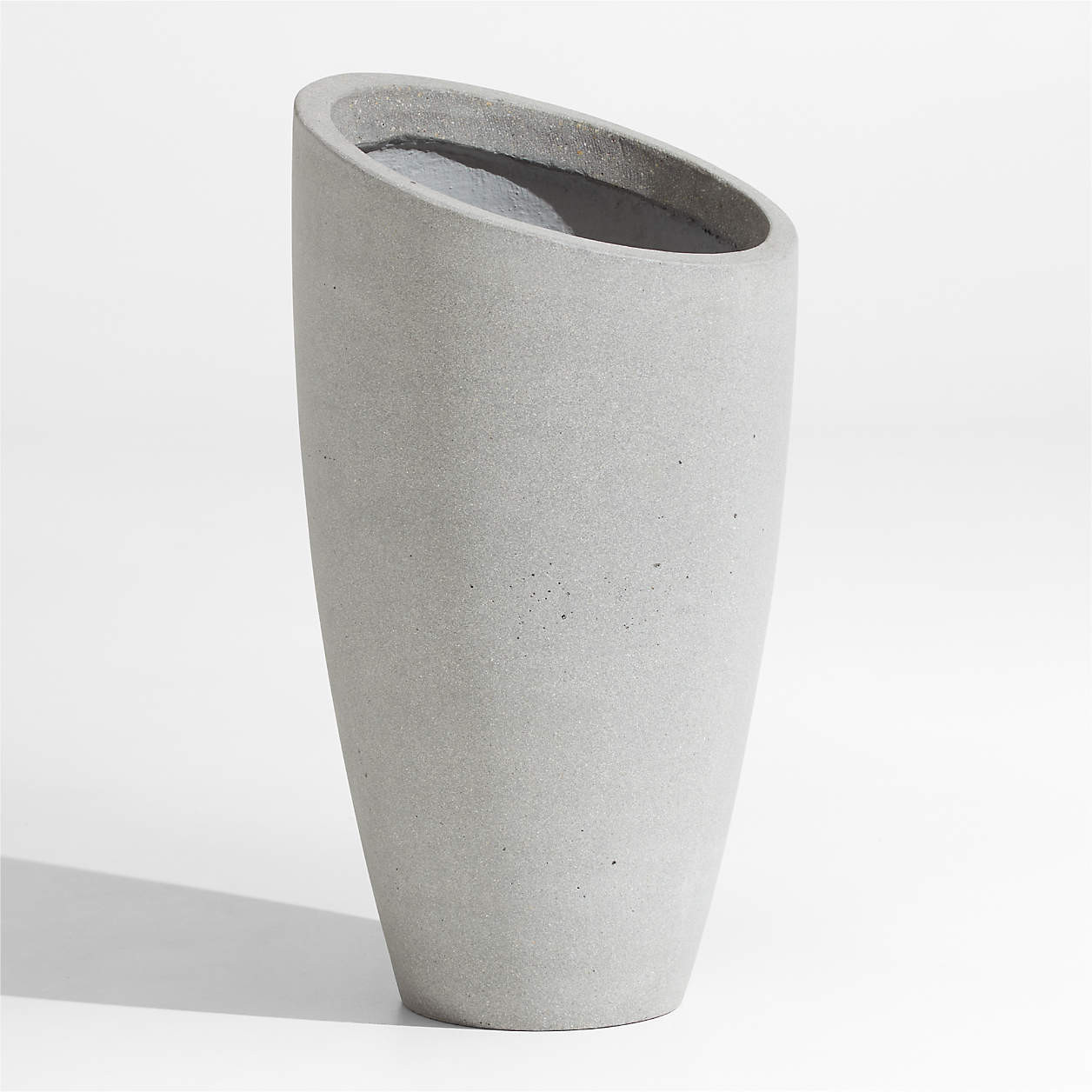 Slant Cement Planters | Crate & Barrel | Crate & Barrel