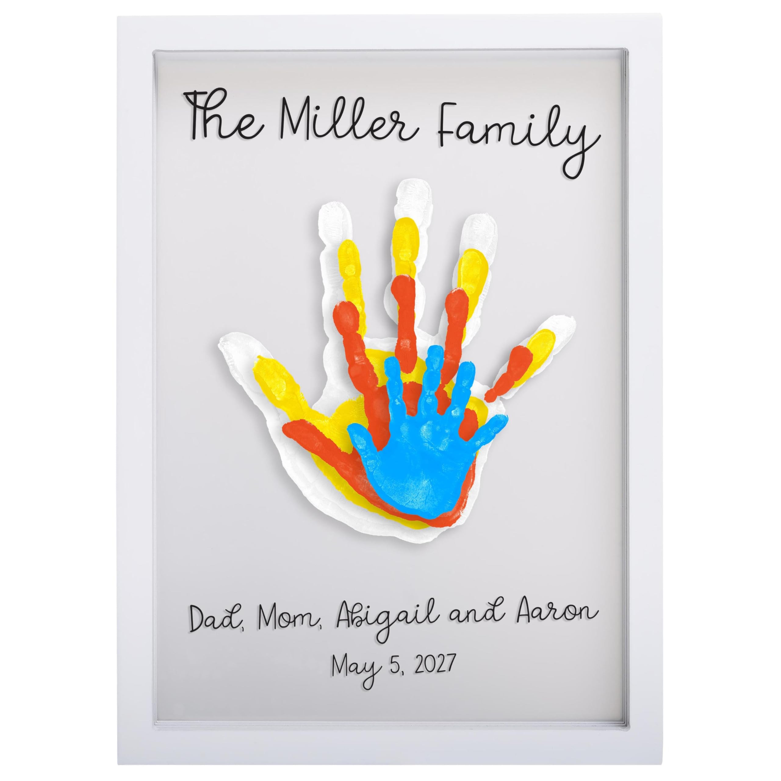 Pearhead Clear Family Handprint Frame, DIY Art Print Keepsake, Home Decor, Gift for New and Expec... | Amazon (US)