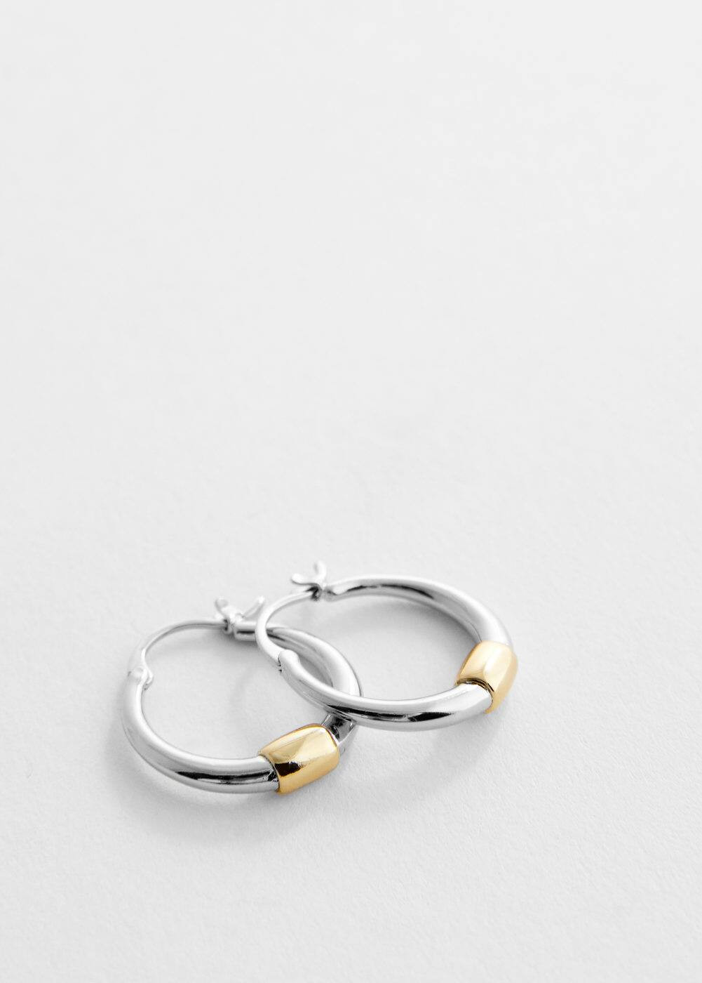 Gold and silver plated hoop earrings | MANGO (US)