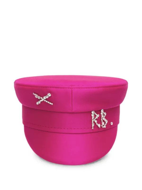 Baker Boy crystal-embellished satin hat | Farfetch Global