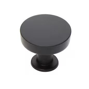 Origin 21 Vero 1-1/4-in Matte Black Round Transitional Cabinet Knob | Lowe's