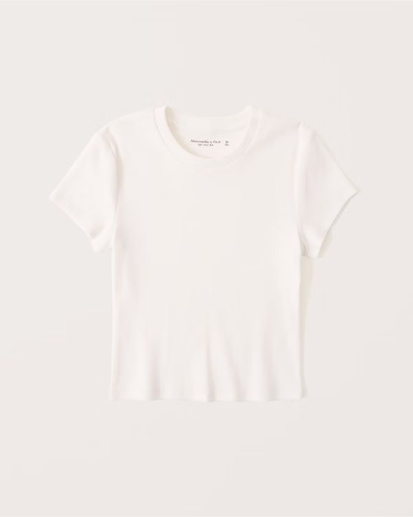 Women's Ribbed Crew Tee | Women's New Arrivals | Abercrombie.com | Abercrombie & Fitch (US)