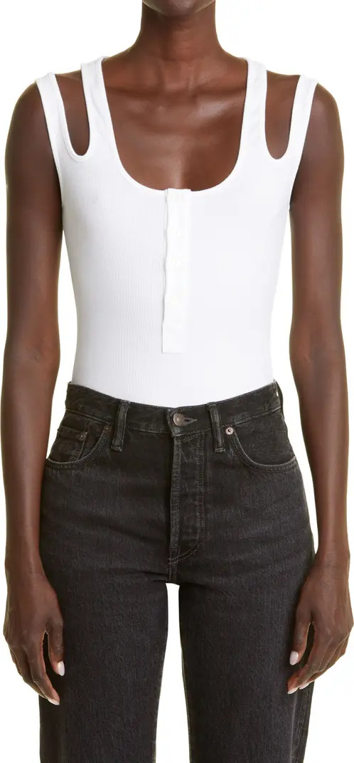 Gender Inclusive 2-Way Henley Rib Tank | Nordstrom