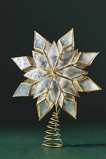 Capiz Light-Up Tree Topper | Anthropologie (US)