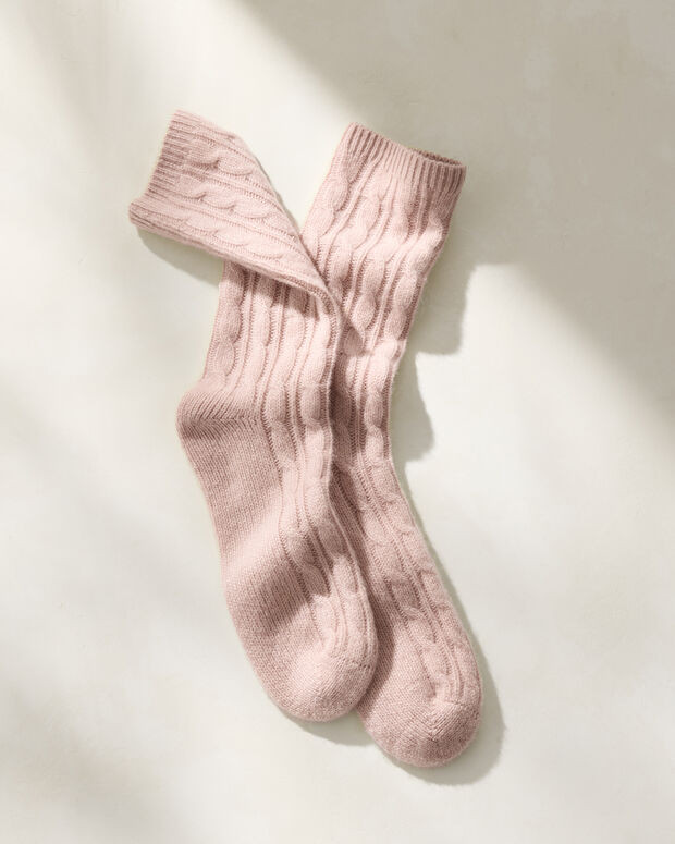 Cashmere Blend Cable Knit Socks | Haven Well Within