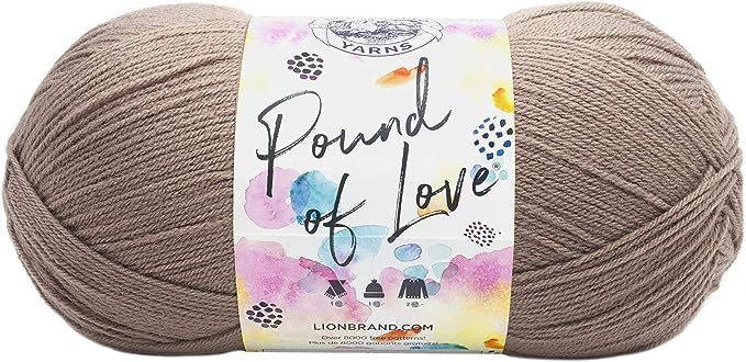 Lion Brand Yarn 550-125 Pound of Love Yarn, Taupe | Amazon (US)