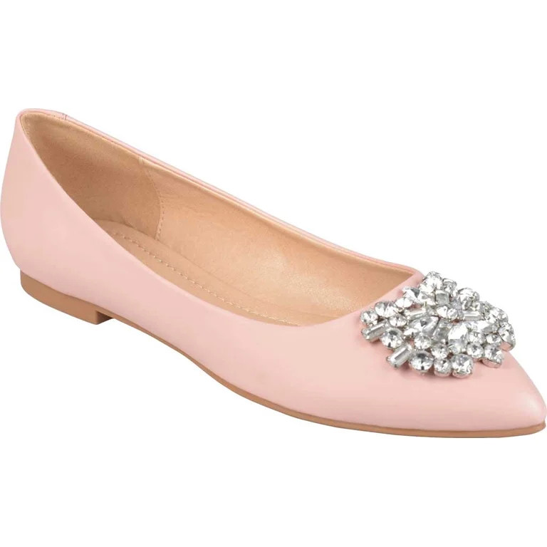Women's Journee Collection Renzo Ballet Flat Pink Faux Leather 7 M - Walmart.com | Walmart (US)