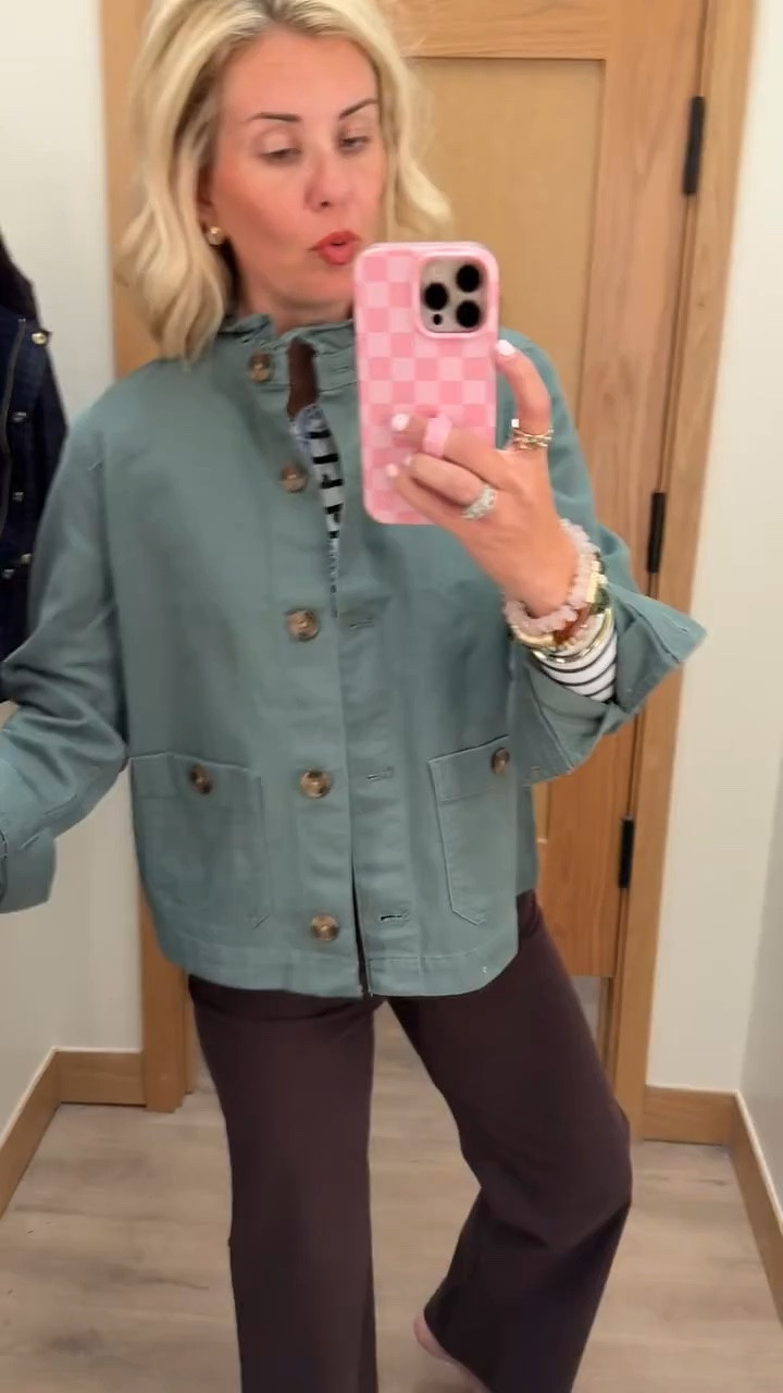 I’ve been eyeing this jacket and I’m so glad to finally get my hands on it! 
Sizing:
Sweaters - 4 
Collared Dress - 2 
Midi Dress - 0
Pants & Jeans - 26P
Blazer - 2 
Green Jacket - small
Plaid Jacket - xs

#LTKdayinmylife #LTKmomlife #LTKOver40