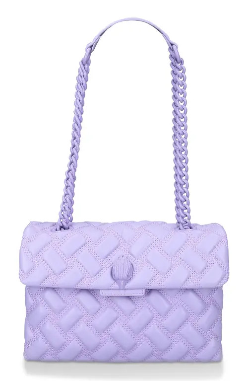 Kurt Geiger London Kensington Drench Leather Shoulder Bag in Light/Pastel Purple at Nordstrom | Nordstrom