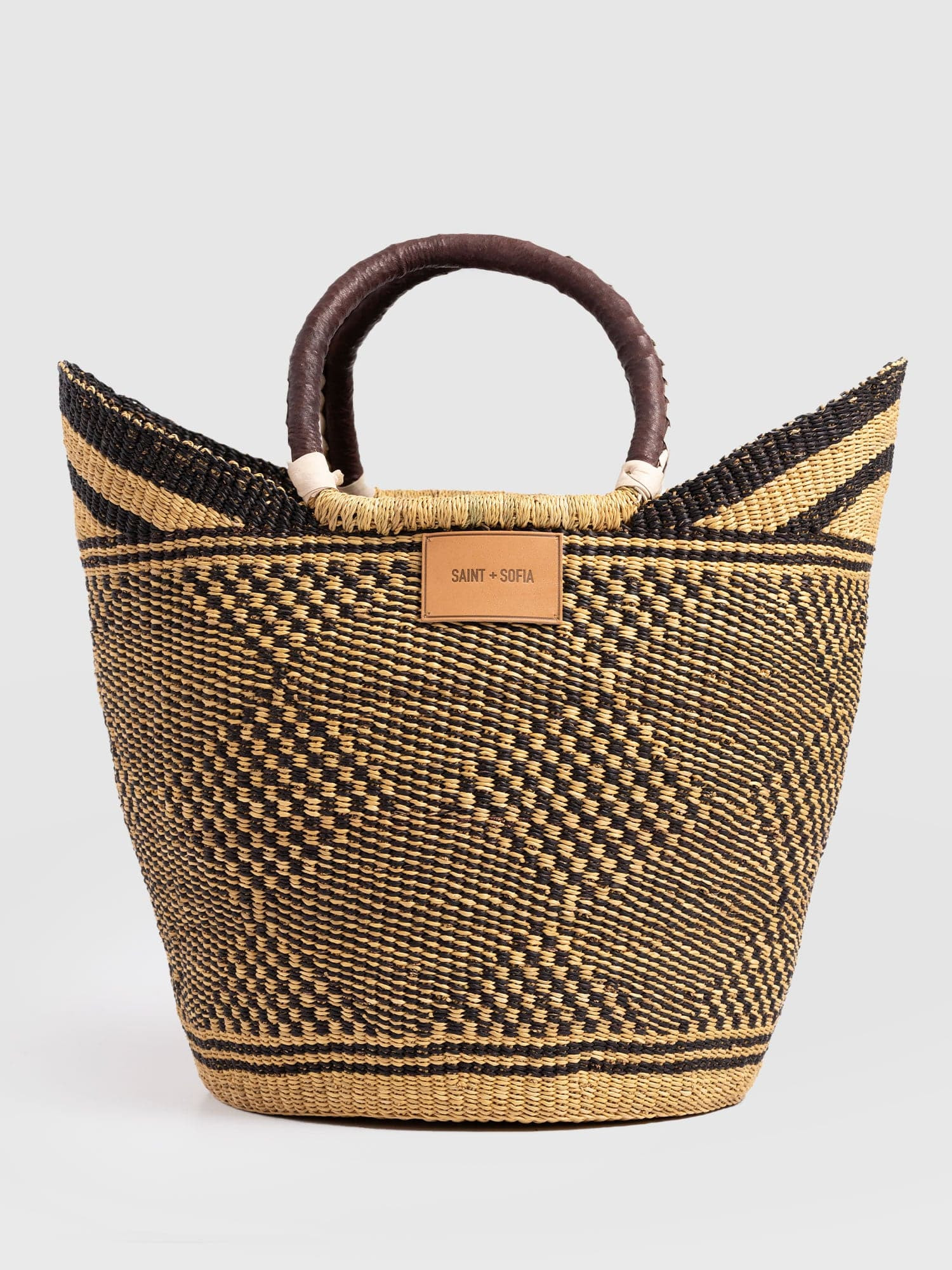 Heidi Large Basket Bag - Navy | Saint + Sofia