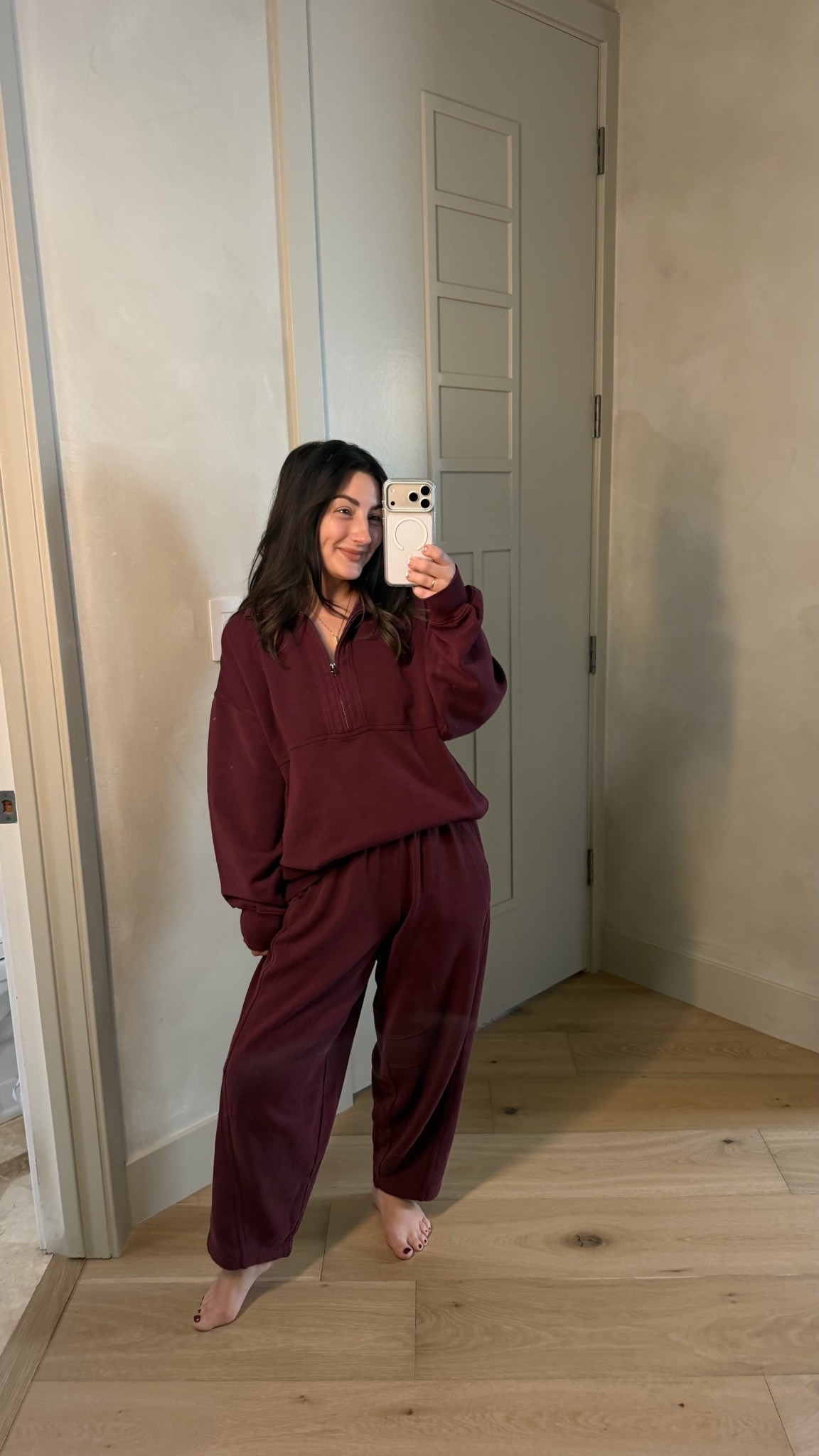 Lounge set on sale! 
Pants size small short, top runs extremely oversized. I’m wearing an xxs! ￼

#LTKgrwm #LTKmomlife #LTKPetite