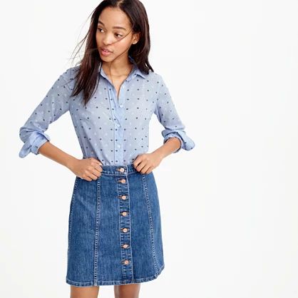 Tall perfect shirt in embroidered dot | J.Crew US