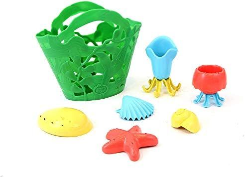 Green Toys Tide Pool Bath Set - 7 Piece Pretend Play, Motor Skills, Kids Bath Toy Floating Pourin... | Amazon (US)