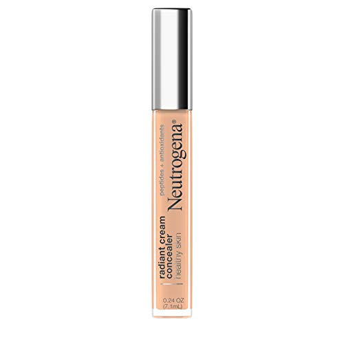 Neutrogena Healthy Skin Radiant Brightening Cream Concealer with Peptides & Vitamin E Antioxidant, Lightweight Perfecting Concealer, Brulee Light/Medium 01 cool undertones, 0.24 oz | Amazon (US)