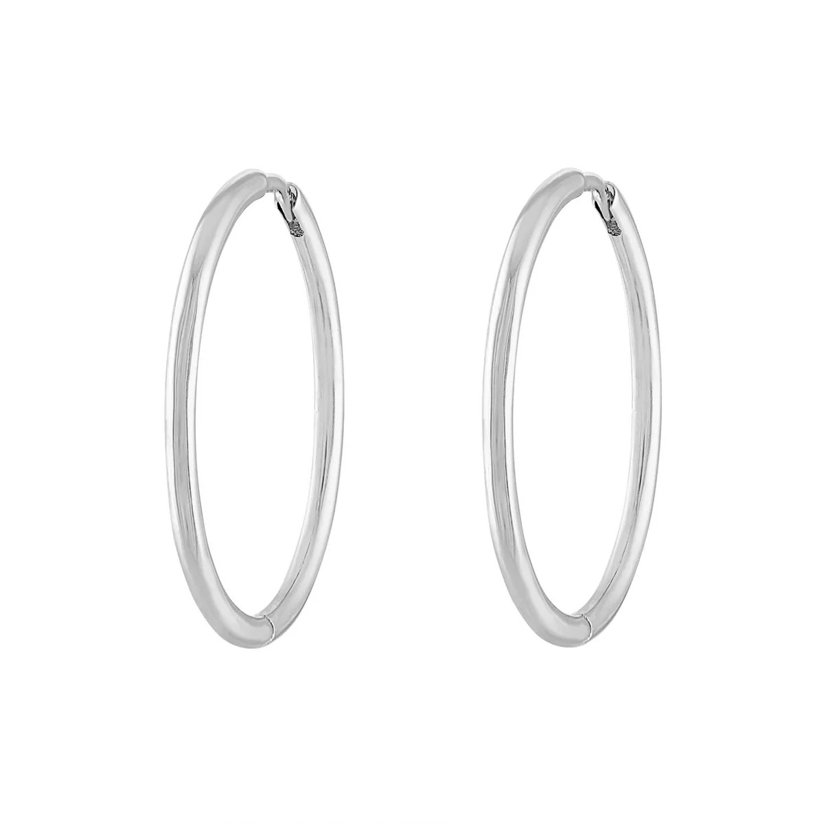 Classic 1" Hoops in Sterling Silver | Maison Miru