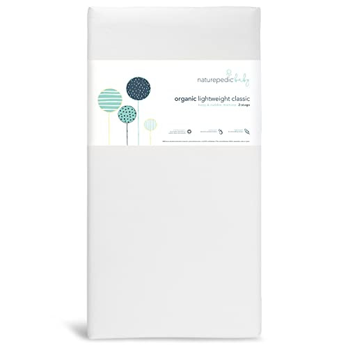 Naturepedic Organic Baby Crib Mattress - 2-Stage Lightweight Infant & Toddler Mattress - Waterproof Baby Bed Mattress for Crib - Non-Toxic Mattress for Baby and Toddler Bed - 52" x 28” | Amazon (US)
