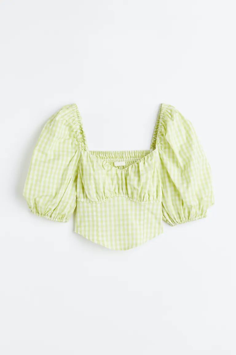 Puff-sleeved Cotton Blouse | H&M (US + CA)