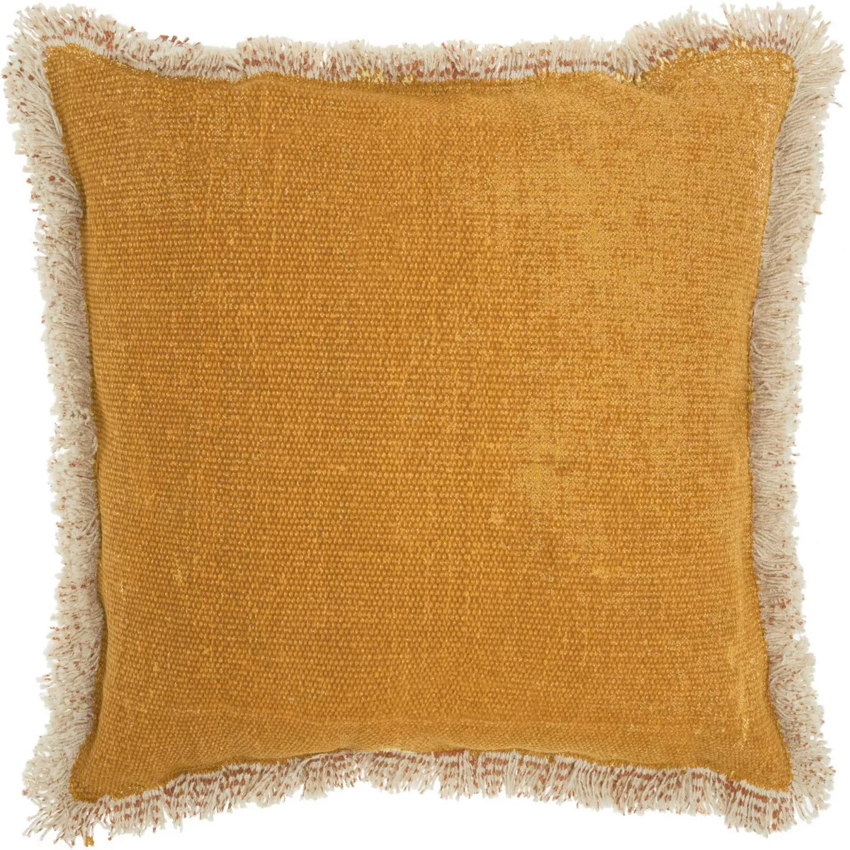18"x18" Life Styles Stonewash with Fringe Indoor Square Throw Pillow Yellow - Mina Victory | Target