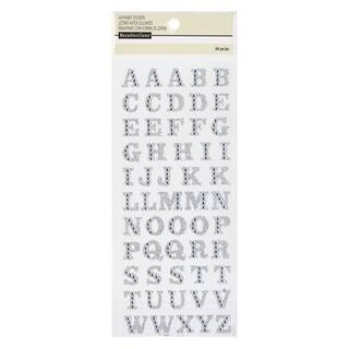 12 Packs: 55 ct. (660 total) Glitter Rhinestone Alphabet Stickers by Recollections™ in Silver | 3.6" x 9.45" | Michaels® | Michaels Stores